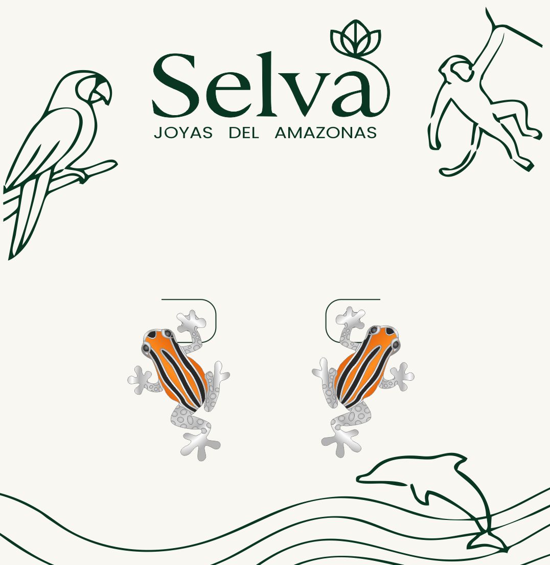 Aretes Rana Venenosa