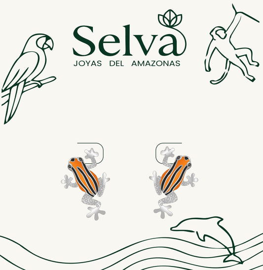 Aretes Rana Venenosa